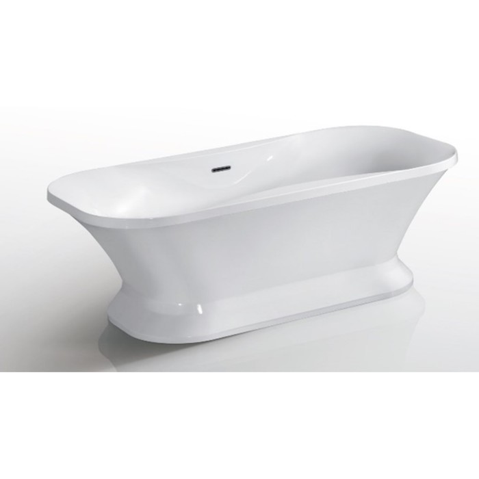 Ванна акриловая Azario BORDEAUX 180x90x60 см, свободностоящая, сифон, рама, белая - Фото 1