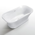 Ванна акриловая Azario BORDEAUX 180x90x60 см, свободностоящая, сифон, рама, белая - Фото 4