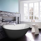 Ванна акриловая Azario EASTON 180x82x60 см, свободностоящая, сифон, рама, белая с черными стенами - Фото 2