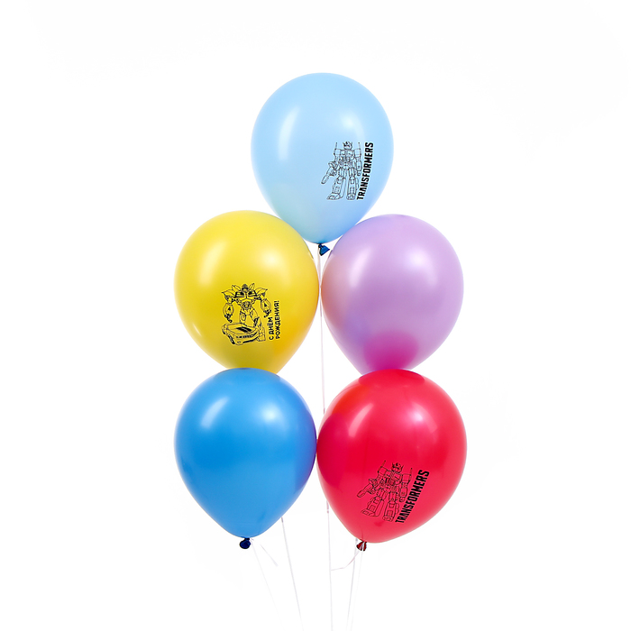 Воздушные шары латексные 12" «Трансформеры», 5 шт. - Фото 1