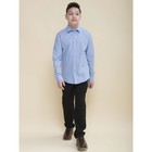 Сорочка верхняя для мальчиков, рост 122 см, цвет голубой - Фото 8