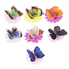 Бабочка световая на цветочке, цвета МИКС - Фото 1