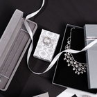 Коробочка подарочная под серьги/кулон/кольцо «Узоры графские», 5×8, чёрно-белый, вставка чёрная - Фото 2