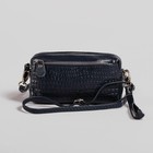 Клатч женский, 1 отдел, 2 наружных кармана, с ручкой, длинный ремень, цвет тёмно-синий - Фото 2