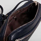 Клатч женский, 1 отдел, 2 наружных кармана, с ручкой, длинный ремень, цвет тёмно-синий - Фото 5