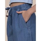 Шорты для девочек, рост 140 см, цвет джинс - Фото 5