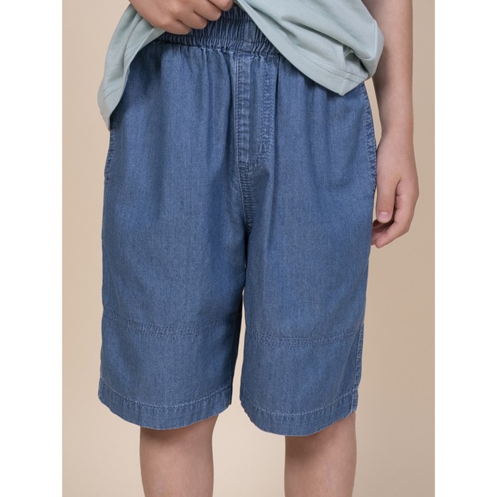 Шорты для мальчика, рост 140 см, цвет джинс - Фото 1