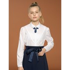 Блузка для девочек, рост 146 см, цвет белый - фото 110037737