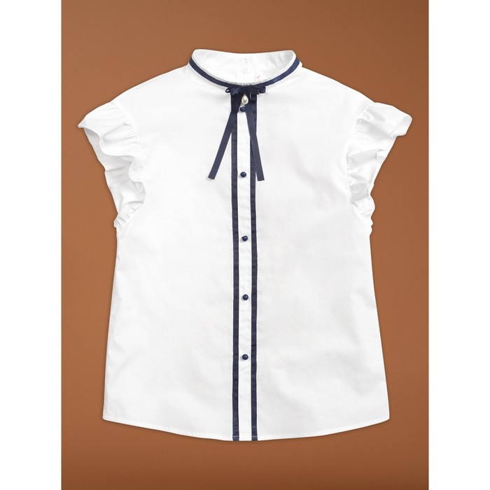 Блузка для девочек, рост 164 см, цвет белый - Фото 1