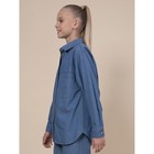 Блузка для девочек, рост 140 см, цвет джинс - Фото 2