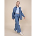 Блузка для девочек, рост 140 см, цвет джинс - Фото 7