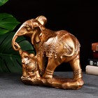 Копилка "Слон со слоненком" бронза, 15х27см - Фото 4