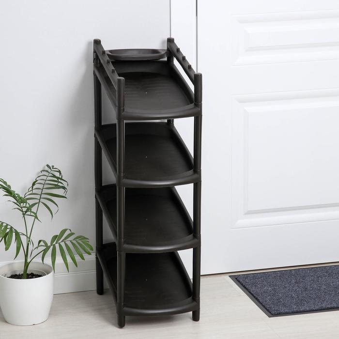 Этажерка для обуви «Узкая», 4 яруса, 41.5×25.5×81 см, МИКС - Фото 1