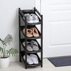 Этажерка для обуви «Узкая», 4 яруса, 41.5×25.5×81 см, МИКС - Фото 4