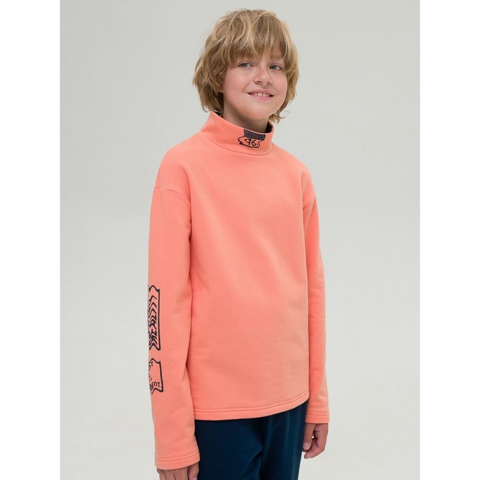 Джемпер для мальчиков, рост 116 см, цвет оранжевый - Фото 1
