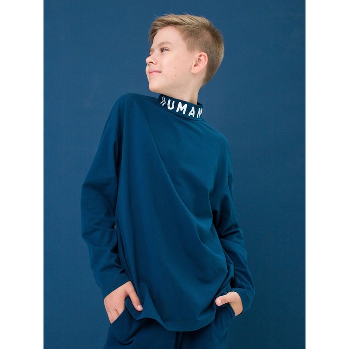 Джемпер для мальчиков, рост 116 см, цвет тёмно-синий - Фото 1