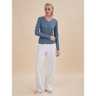 Пуловер женский, размер L, цвет джинс - Фото 5