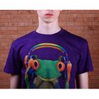 Футболка мужская Collorista 3D Frog, размер S (44), цвет фиолетовый - Фото 3