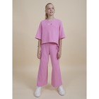 Комплект для девочек, рост 140 см, цвет розовый - Фото 1