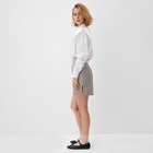 Юбка мини женская MINAKU: Casual Collection, бежевая, размер 42 - Фото 3