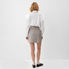 Юбка мини женская MINAKU: Casual Collection, бежевая, размер 46 - Фото 4