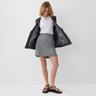 Юбка мини женская MINAKU: Casual Collection, серая, размер 42 - Фото 2