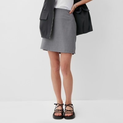 Юбка мини женская MINAKU: Casual Collection, серая, размер 50