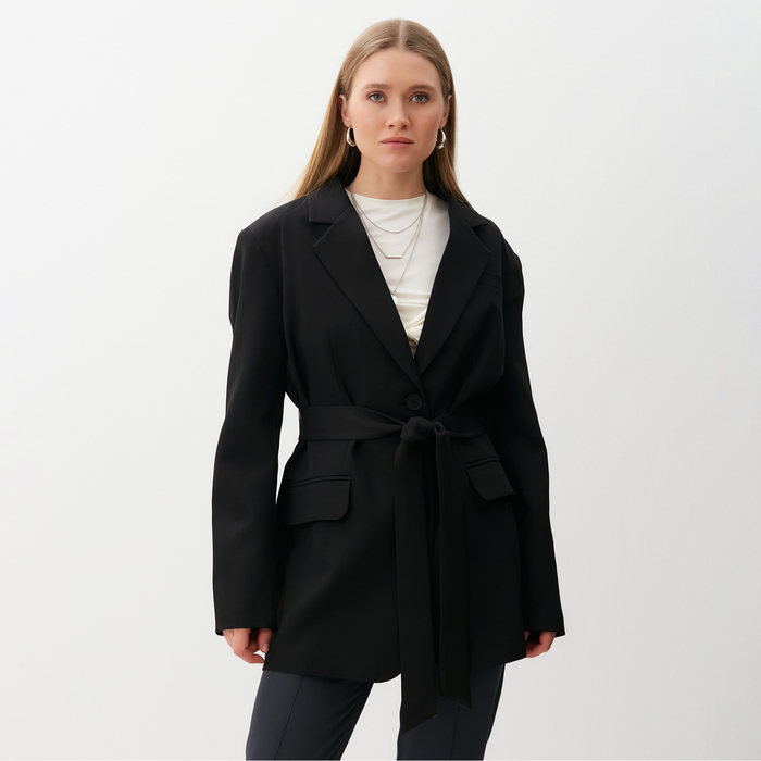 Пиджак женский MINAKU: Classic цвет черный, р-р 46-48