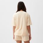 Костюм женский (футболка и шорты) KAFTAN Plushy размер 44-46, молочный - Фото 4
