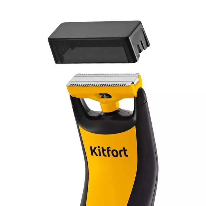 Триммер для волос Kitfort KT-3124-1, для бороды/усов, от АКБ, чёрно-жёлтый