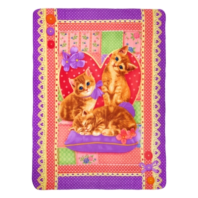 Плед "Collorista" Кошки 130х170 см, 100% п/э флис, 180 гр/м2