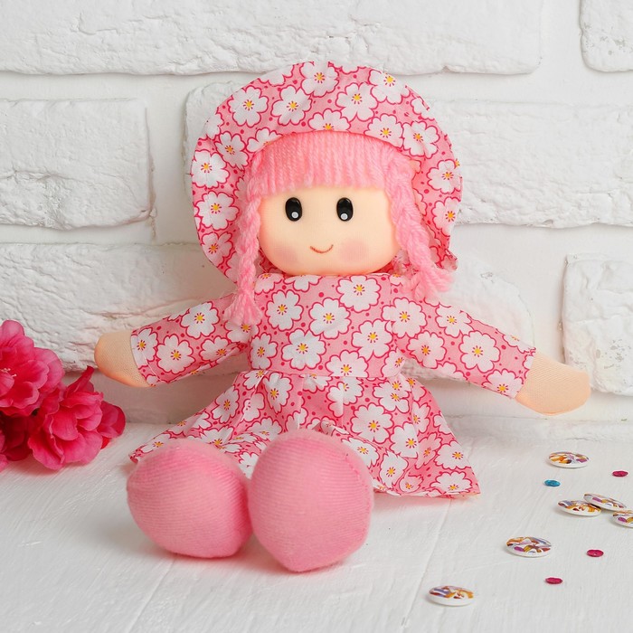 Мягкая игрушка «Кукла», в шляпке и платьишке, цвета МИКС - фото 1905340418