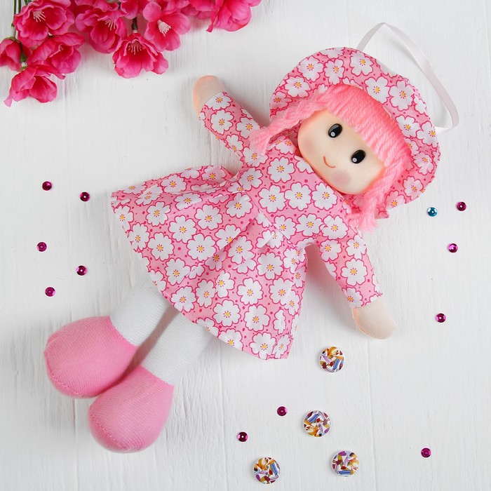 Мягкая игрушка «Кукла», в шляпке и платьишке, цвета МИКС - фото 1905340419