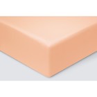 Простыня на резинке, размер 160x200x23 см, цвет персиковый - фото 299625152