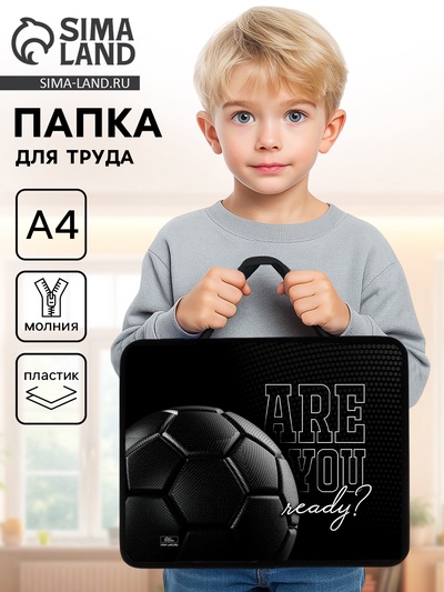 Папка для труда, А4, пластиковая, 33×26×7.5 см «Мяч»