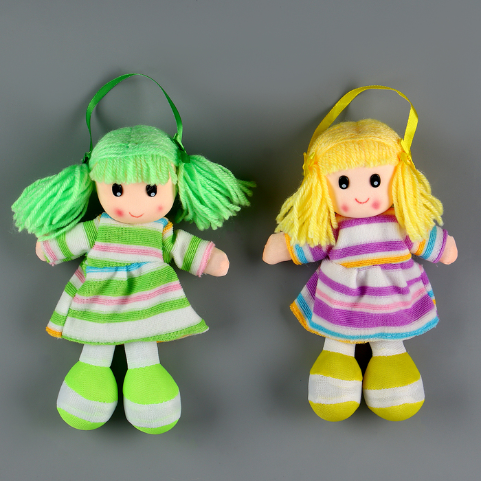 Мягкая игрушка «Кукла», в вязаном платьишке, цвета МИКС - фото 1884715474
