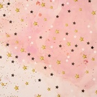 Бумага упаковочная, глянцевая  "Звезды", розовый, 70 х 100 см, 1 лист - фото 9652450