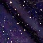 Бумага упаковочная, глянцевая  "Звездное небо", 70 х 100 см, 1 лист - фото 9652453
