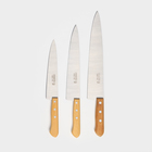 Набор кухонных ножей TRAMONTINA Carbon «Поварская тройка», 3 шт: лезвие 20 см, 25 см, 30см - фото 4506675