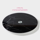 УЦЕНКА Подставка для торта стеклянная вращающаяся Доляна «Марбл чёрный», d=32 см - Фото 2