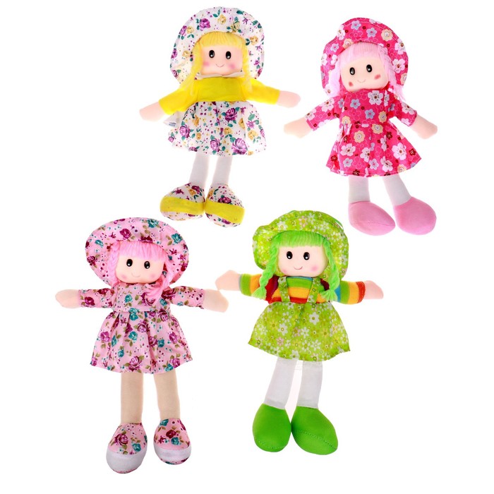 Мягкая игрушка «Кукла», в шляпке и платьишке, цвета МИКС - фото 1884715489