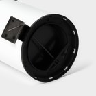 Ведро мусорное с педалью Stölz, 3 л, нержавеющая сталь, белое - Фото 6