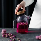 УЦЕНКА Кувшин стеклянный с пробковой крышкой Magistro «Эко», 1 л, 18×11×17.5 см - Фото 4