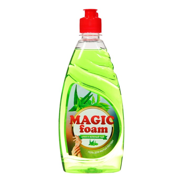 Средство для мытья посуды "MAGIC FOAM" Алоэ вера и зеленый чай, 500 мл - Фото 1