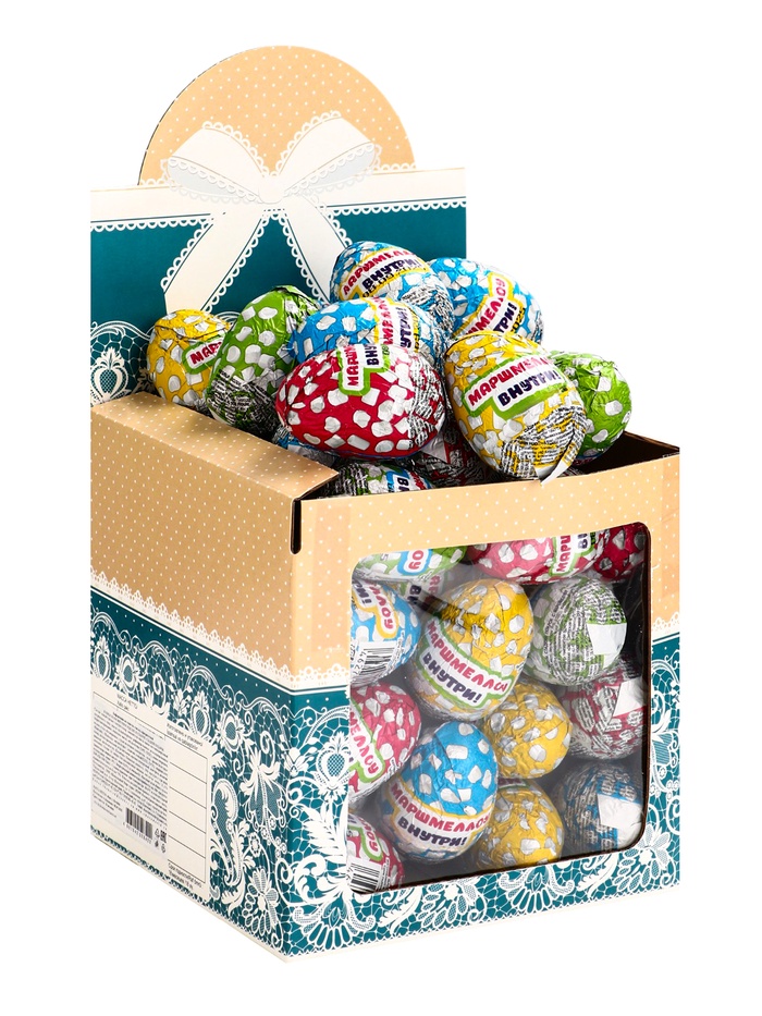 Шоколадная бомбочка из глазури «Яйцо», с маршмеллоу, 15 г - Фото 1