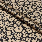 Ткань плательная сатин набивной, ширина 150 см, цвет чёрный - Фото 2