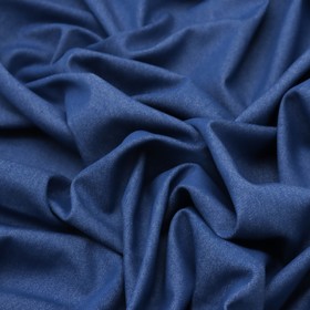 Ткань костюмная джинс гладкокрашеная, ширина 160 см, цвет синий