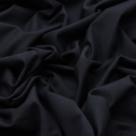 Ткань костюмная джинс гладкокрашеная, ширина 160 см, цвет чёрный