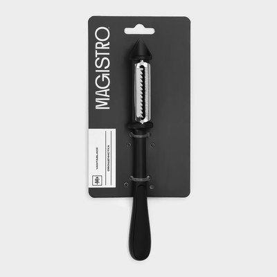 Овощечистка Magistro Vantablack, 18.5×2 см, многофункциональная, чёрная