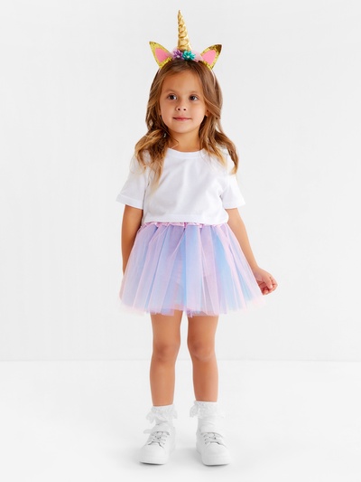 Набор для фотосессии KAFTAN «Единорог»: юбка трехслойная и ободок, 25 см